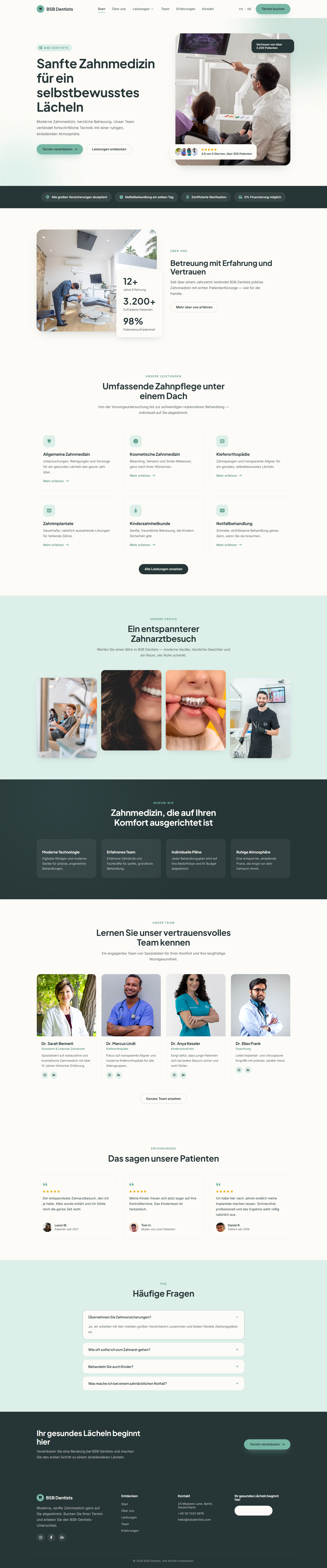 BSB Dental — Premium website demo
