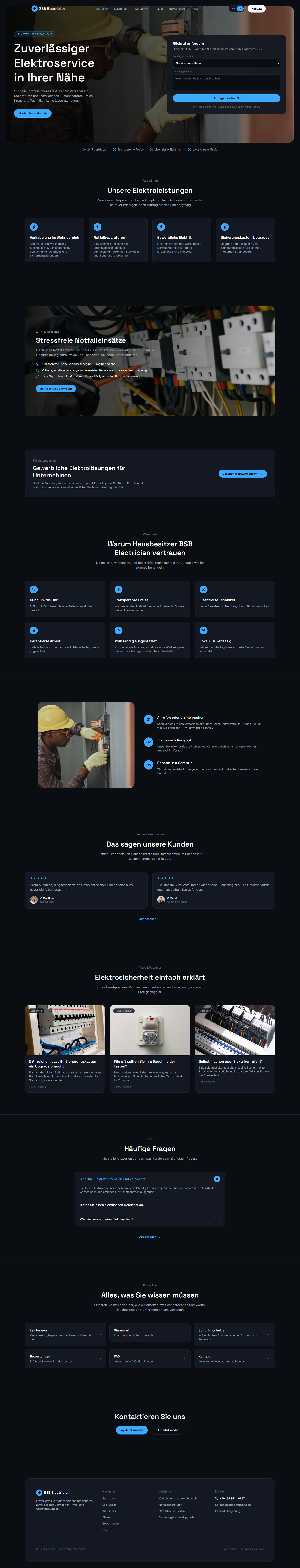 BSB Elektrik — Premium Website-Demo