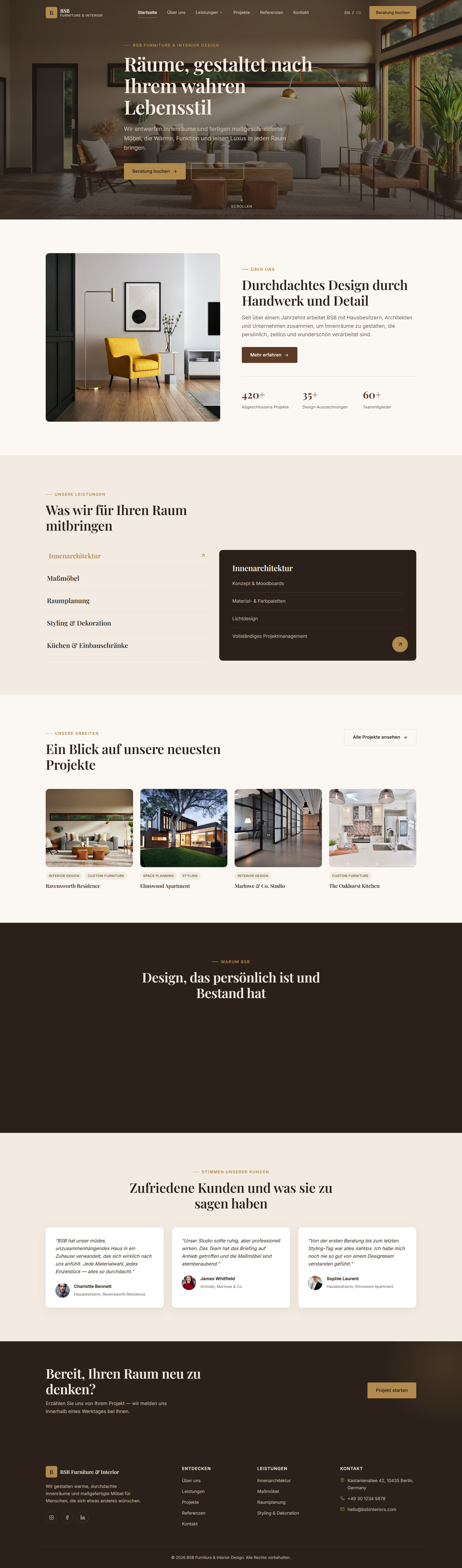 BSB Interior — Premium Website-Demo