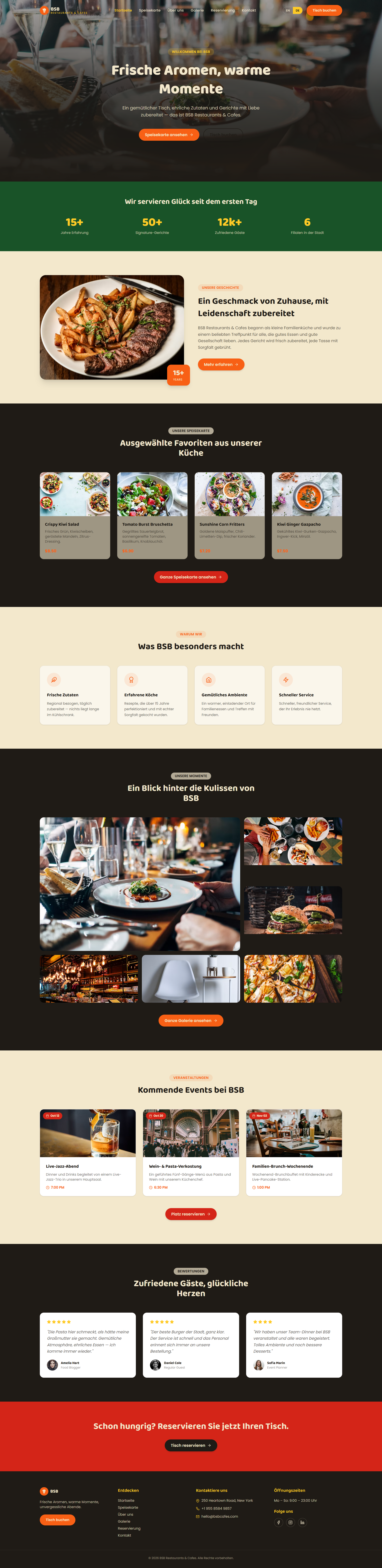 BSB Restaurant — Premium Website-Demo