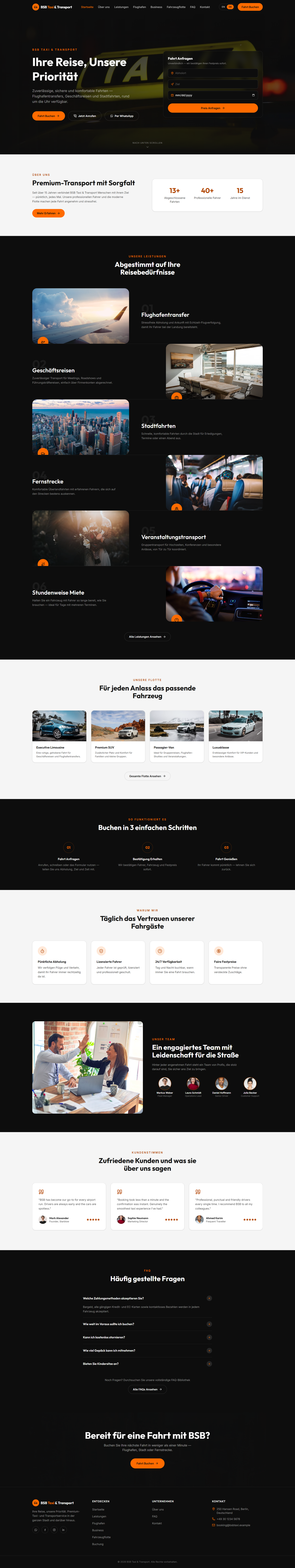 BSB Transport — Premium Website-Demo
